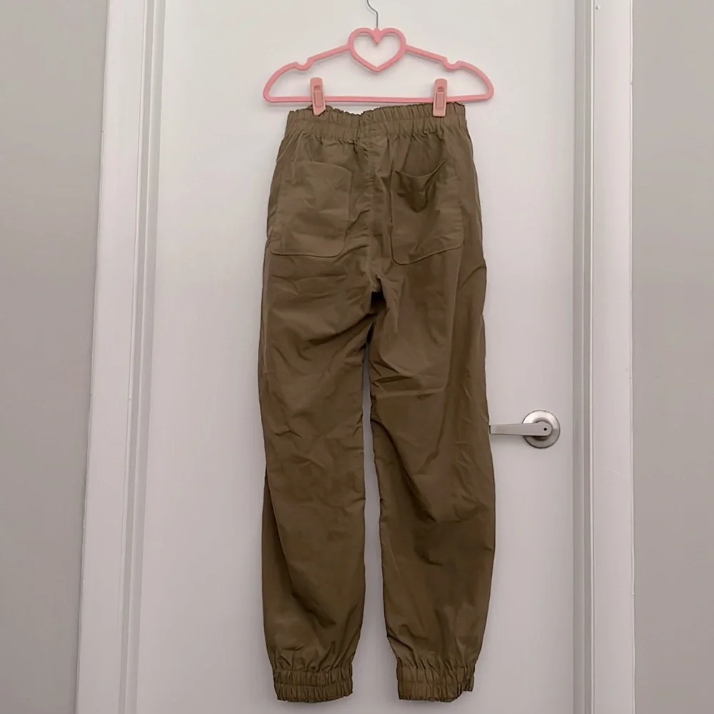 Ganni Olive Green Utility Jogger Pants - Picture 2 of 6